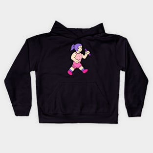 Cute track and field girl Kids Hoodie